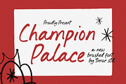 Champion Palace Font, a Font by Timurtype (Thumbnail 1 of 7)