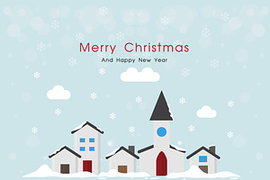 Merry Christmas City Greeting Card