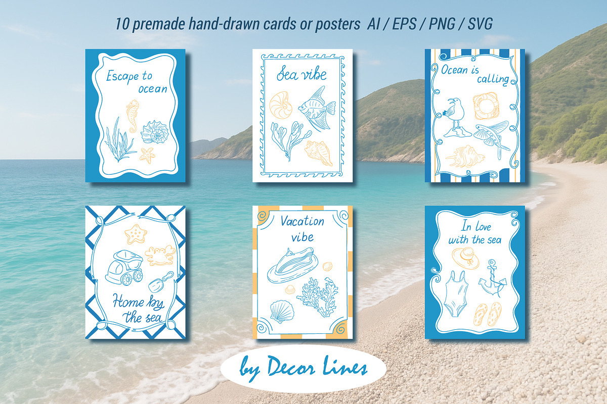 Coastal Vibe Doodles, an Object Illustration by Decor Lines (Photo 10 of 19)