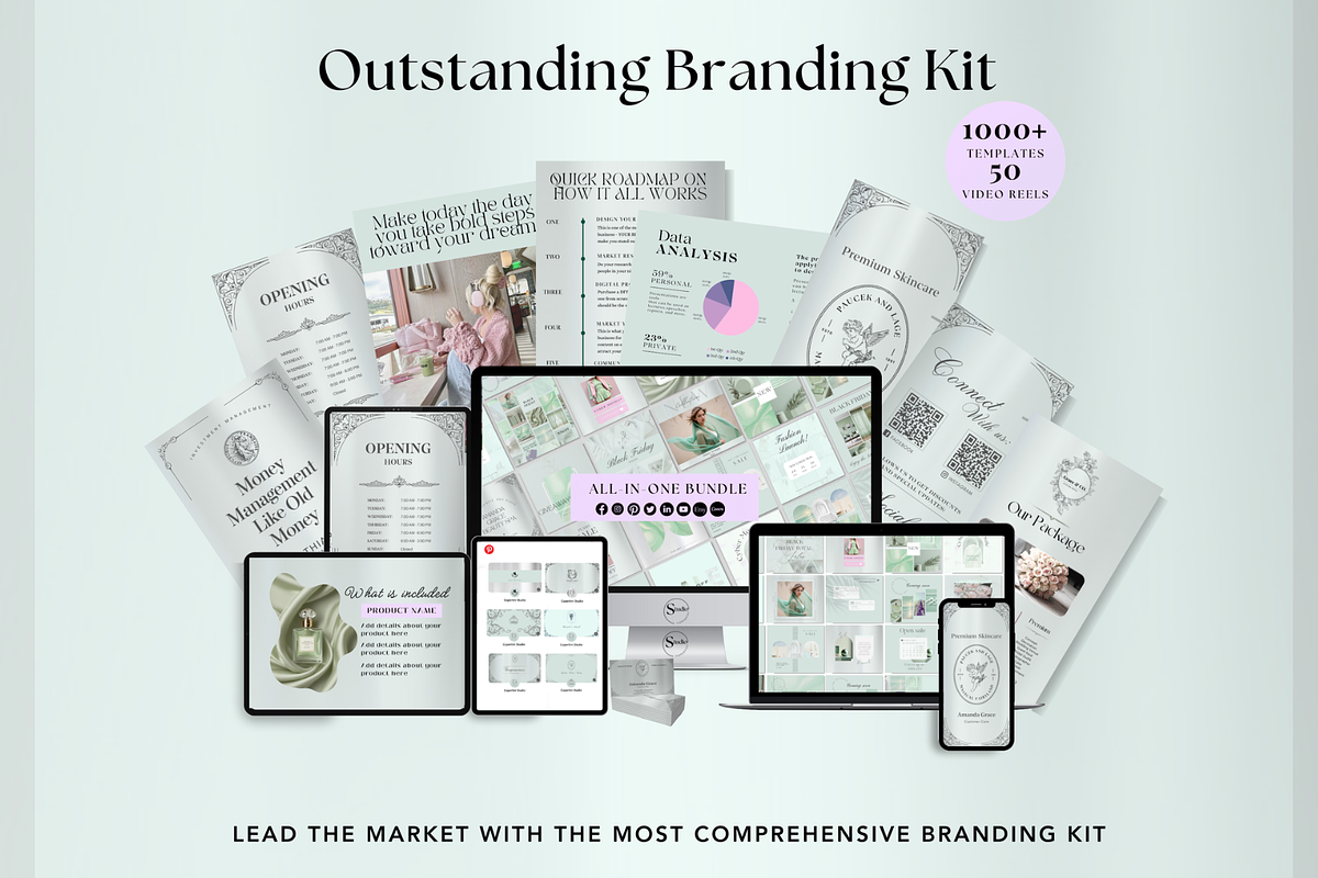 1000 Branding Kit Green Sage, a Social Media Template by CopertiniStudio (Photo 1 of 8)