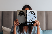 Woman Bed Reading Magazine Mockup, a Books & Magazine Mockup by The Rose Project (Thumbnail 2 of 3)