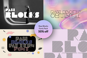 Raw Blocks- Elegant Retro Fonts Pack