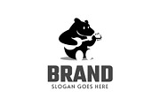 Bear playing guitar logo design, an Object Graphic by nicemorning (Thumbnail 1 of 4)