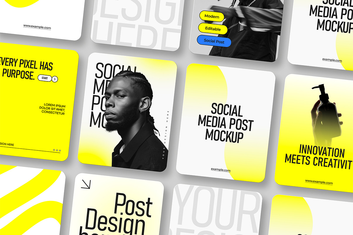 Social Media Post Mockup Bundle, an Advertising Mockup by graphypix (Photo 13 of 13)