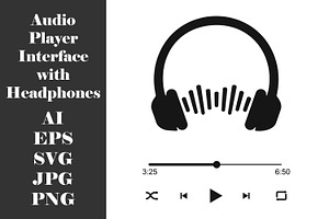 Audio Player Interface, a Technology Illustration by vikkishop