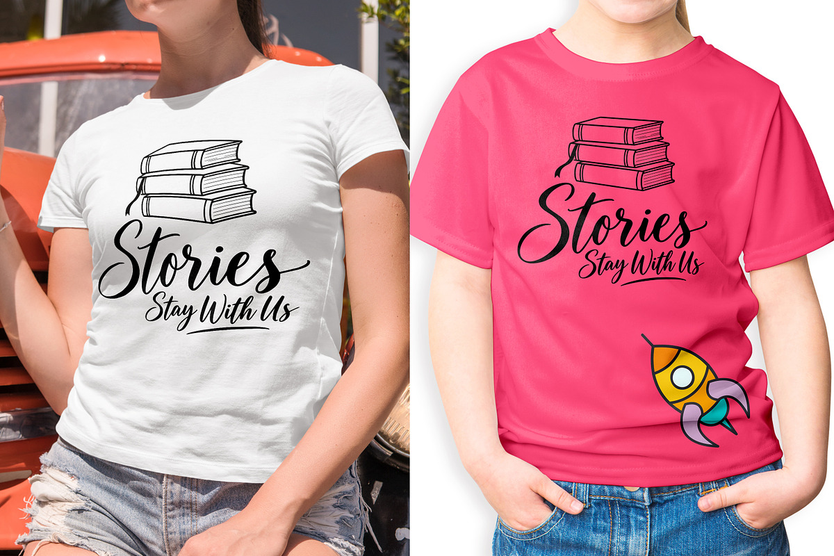 Stories Stay With Us Book Line Art, an Object Illustration by Ghagra (Photo 3 of 7)