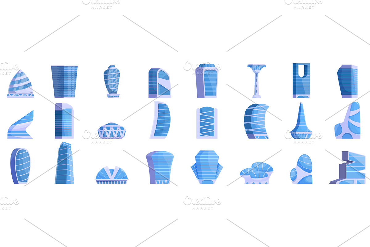 Futuristic metropolis architecture, an Object Illustration by Ylivdesign