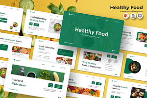 Healthy Food - PowerPoint Template, a Presentation Template by Iqsiart Studio