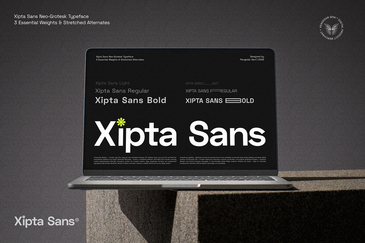 Xipta Sans – Neo Grotesk Typeface, a Sans Serif Font by Pengedar Seni (Photo 2 of 12)