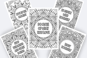 Mental Health Adults Coloring Book, a Print Template by Kristina Chistiakova