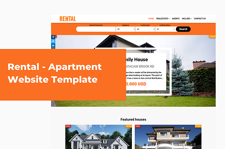 Rental - Apartment Website Template, a HTML Template by Ordasoft