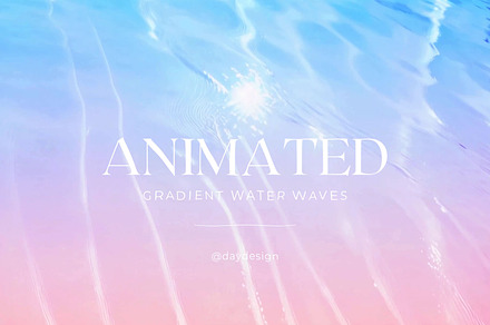 Animated Gradient Water Waves
