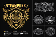 19 Steampunk badge logo template, a Branding & Logo Template by the-sastra (Thumbnail 2 of 5)
