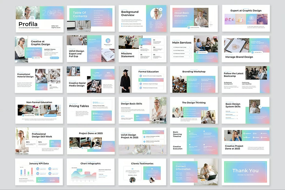 CV & Resume Powerpoint Templates, a Presentation Template by Fit-tee (Photo 9 of 10)