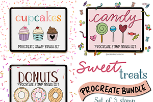 SWEET TREATS Procreate Stamp Bundle