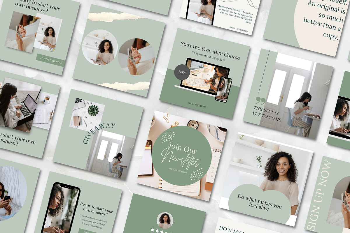 Green Course Creator Instagram Posts, a Social Media Template by Social Assumptions (Photo 5 of 7)