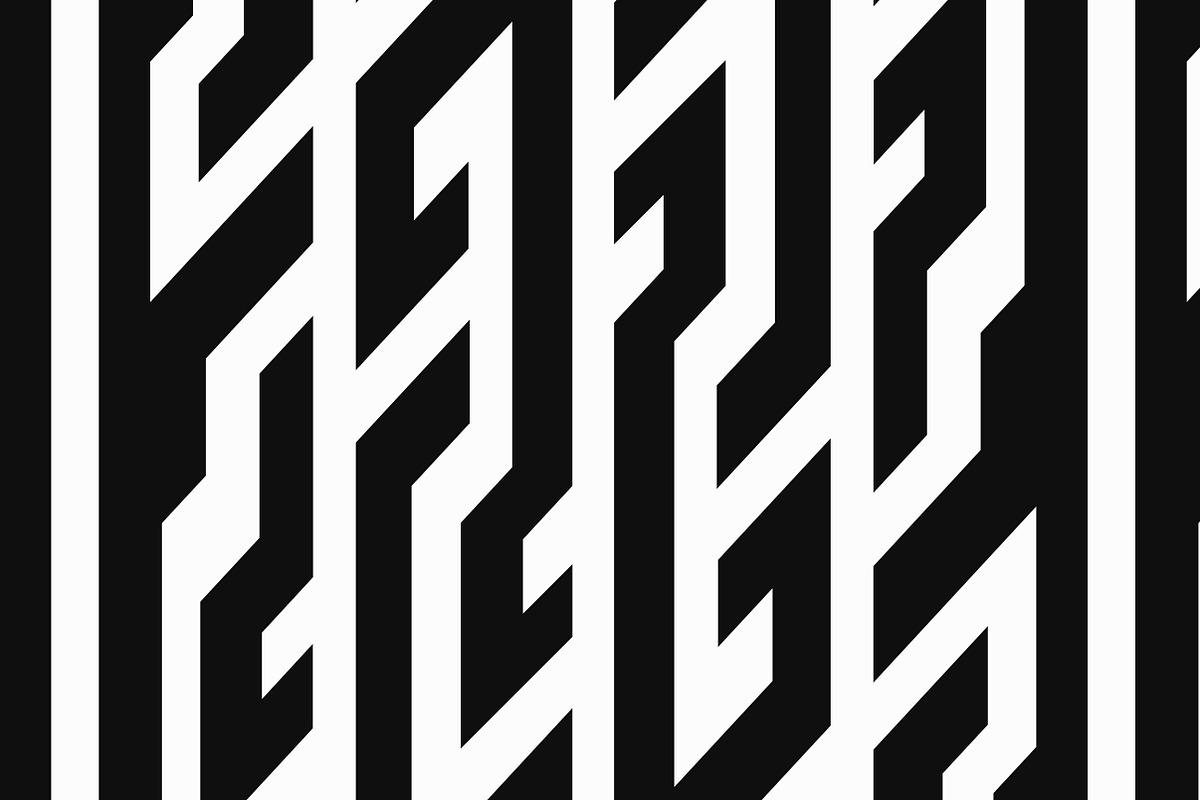Monochrome Maze Patterns, a Pattern Graphic by Gudiny (Photo 4 of 13)