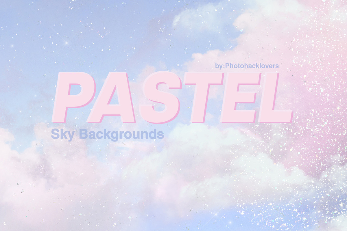 30 Aesthetic Pastel Sky Backgrounds, a Pattern Graphic by Photohacklovers (Photo 1 of 9)