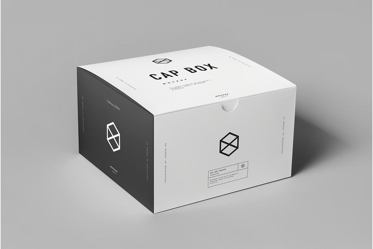 Cap & Box Mock-up, a Packaging Mockup by zippypixelstudio (Photo 7 of 7)