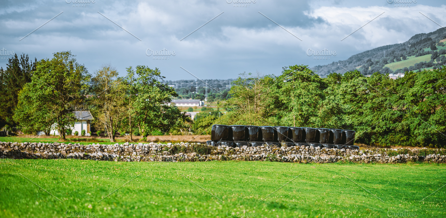 Rural farmland panorama telephoto, an Industrial Photo by SkyNext