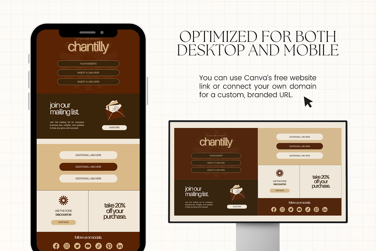 Canva Link in Bio Template, a Landing Page Template by Branding Babe Co. (Photo 3 of 5)