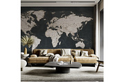 Vector World Map - Large&Detailed, a Decorative Illustration by PorcuPen Works (Thumbnail 7 of 8)