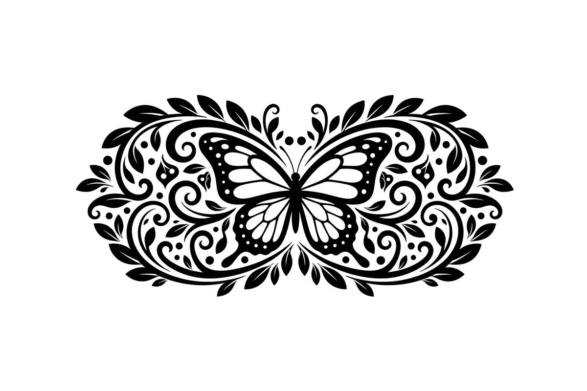 Butterfly Floral Vintage Frame Bundl, an Illustration by Creativeshirt (Photo 20 of 51)
