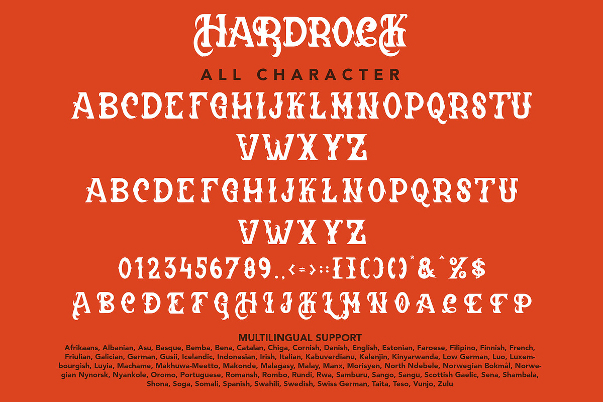 Hardrock - Blackletter Typeface Font, a Handwritten Font by Arendxstudio (Photo 9 of 9)