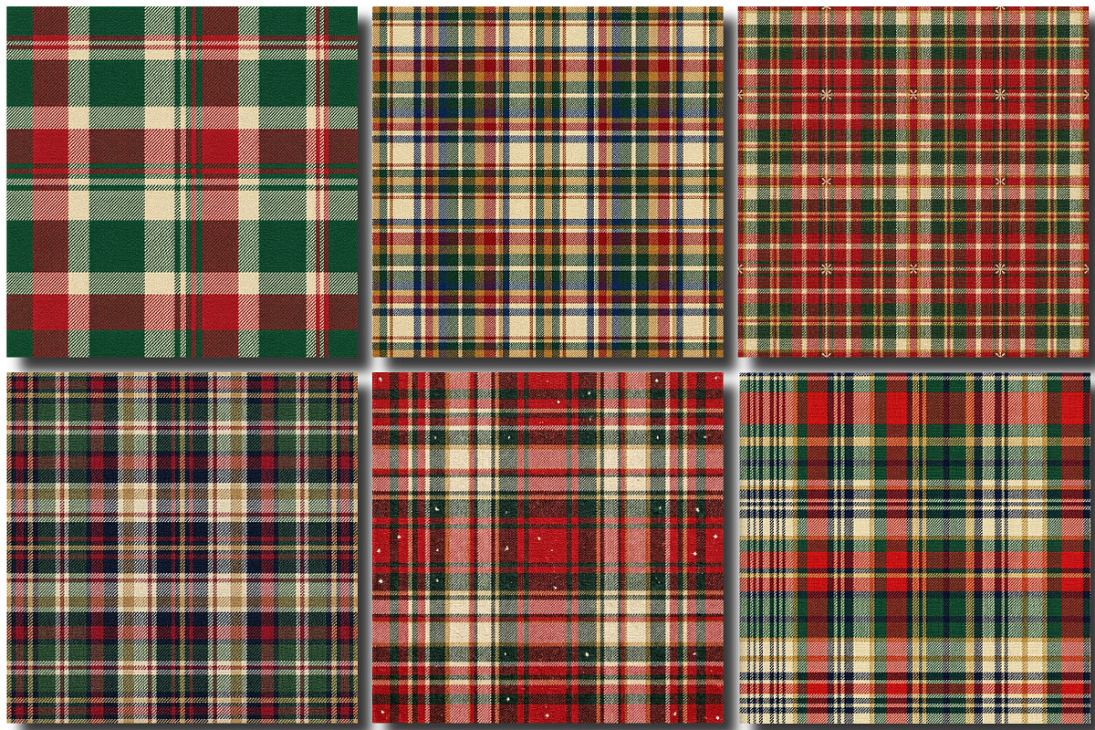 Christmas Plaid Tartan Digital Paper, a Pattern Graphic by Designking (Photo 3 of 5)