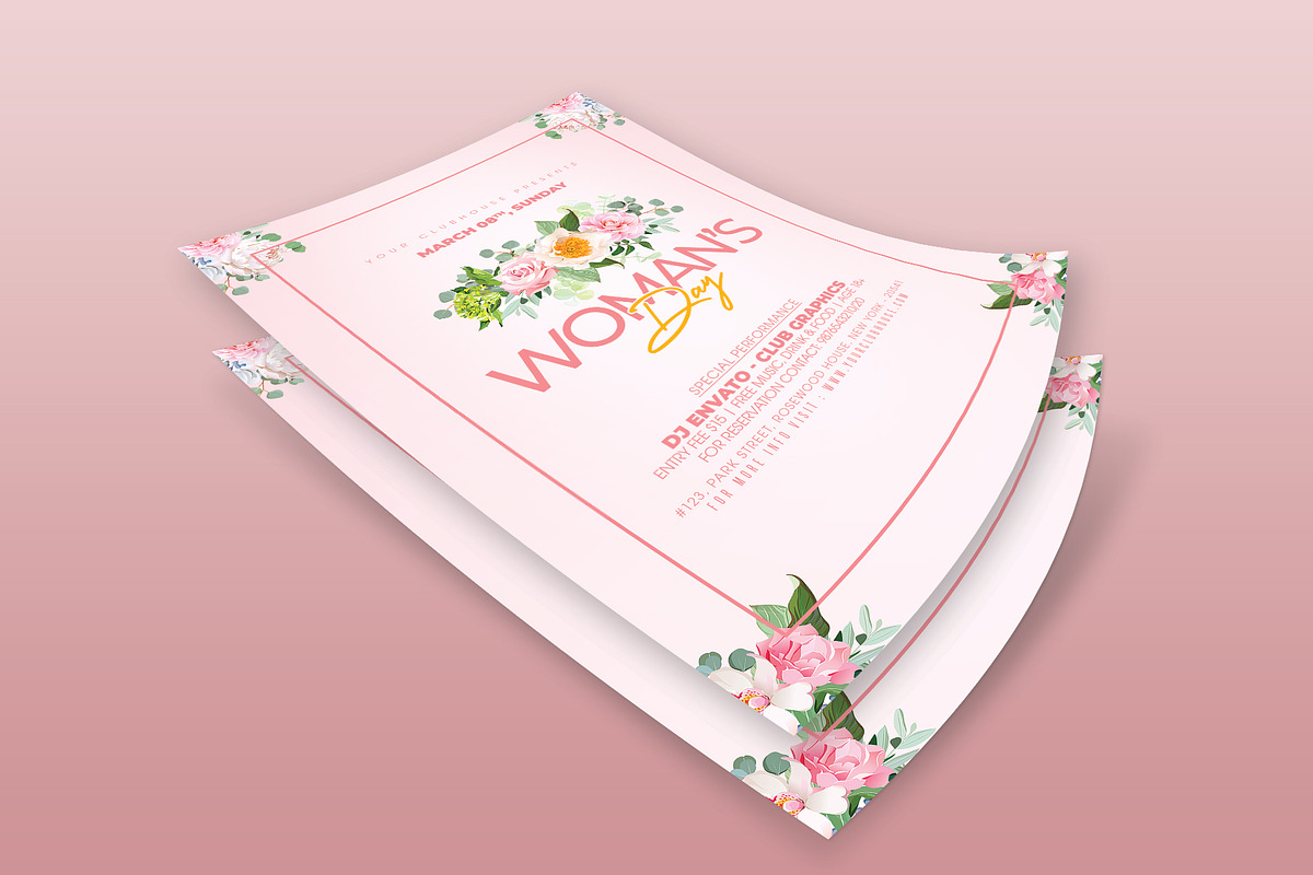 Editable Womens Day Flyer Template, a Flyer Template by MithilaCreation (Photo 4 of 8)