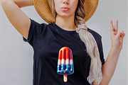 Watercolor Patriotic Popsicle Clipar, an Illustration by SVGArt (Thumbnail 5 of 8)