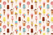 Ice cream set + seamless pattern, a Food Illustration by Good Studio (Thumbnail 3 of 7)