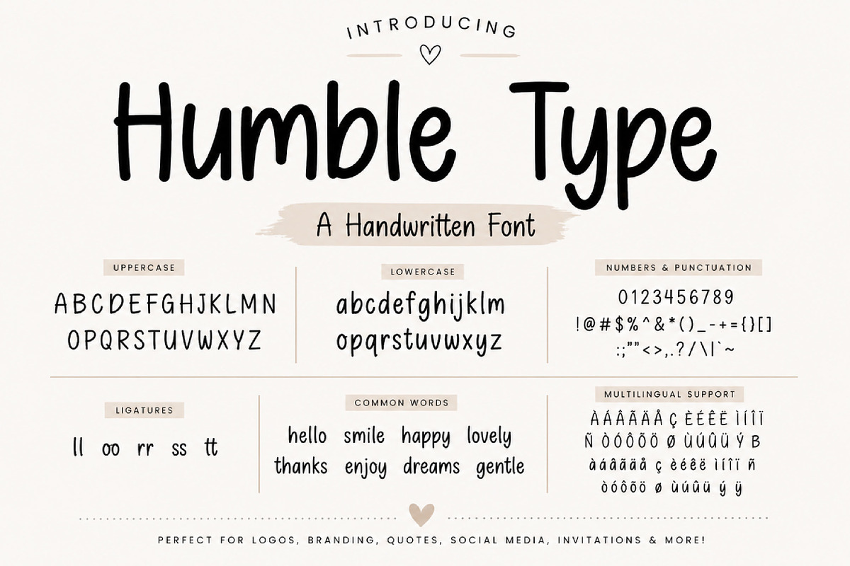 Humble Type, a Handwritten Font by Wow Magic (Photo 3 of 3)