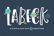 Labeck Font, a Sans Serif Font by Denise Chandler (Thumbnail 1 of 7)