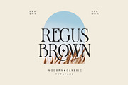 Regus Brown, a Serif Font by Ryan Rivaldo Vierra (Thumbnail 1 of 16)