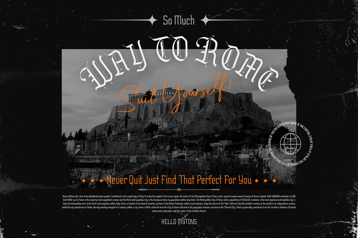 Hello Mytoys Blackletter, a Blackletter Font by alit design (Photo 7 of 15)