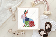 Patchwork Easter Bunny Png Yarn East, an Illustration by CraftArtStudio (Thumbnail 4 of 4)