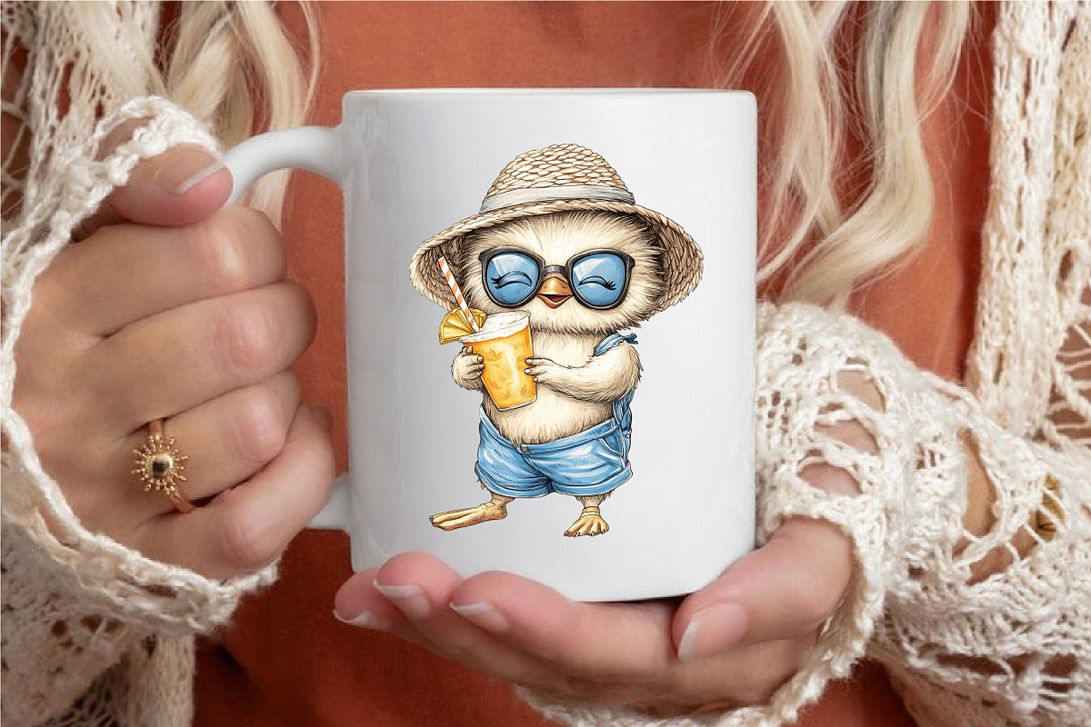 Cute Beach Chick PNG Clipart, an Illustration by designcity5 (Photo 5 of 5)