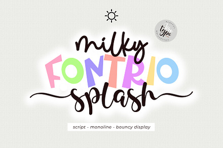 Milky Splash - Cute Handwritten Font, a Handwritten Font by Airotype