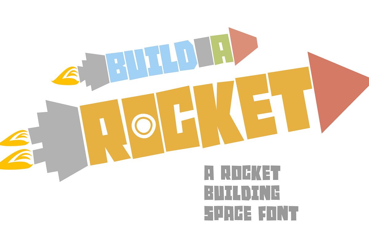 RICKY ROCKET FONT | a fun space font, a Font by Little Type Factory (Photo 10 of 10)