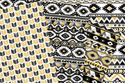 Black & Gold Boho Seamless Pattern, a Pattern Graphic by Avenie Digital (Thumbnail 2 of 4)