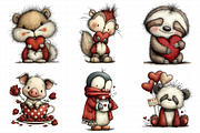 Whimsical Valentine's Day Animal's P, an Illustration by Daily.Designs (Thumbnail 4 of 8)