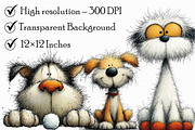 Whimsical Fluffy Dog Clipart, an Illustration by Libby Wishes (Thumbnail 6 of 7)