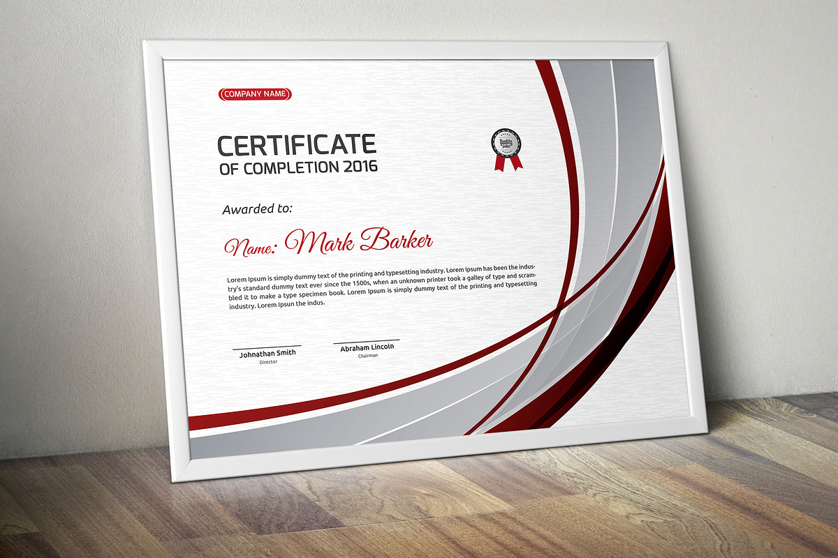 Certificate, a Stationery Template by Curve Design (Photo 1 of 4)