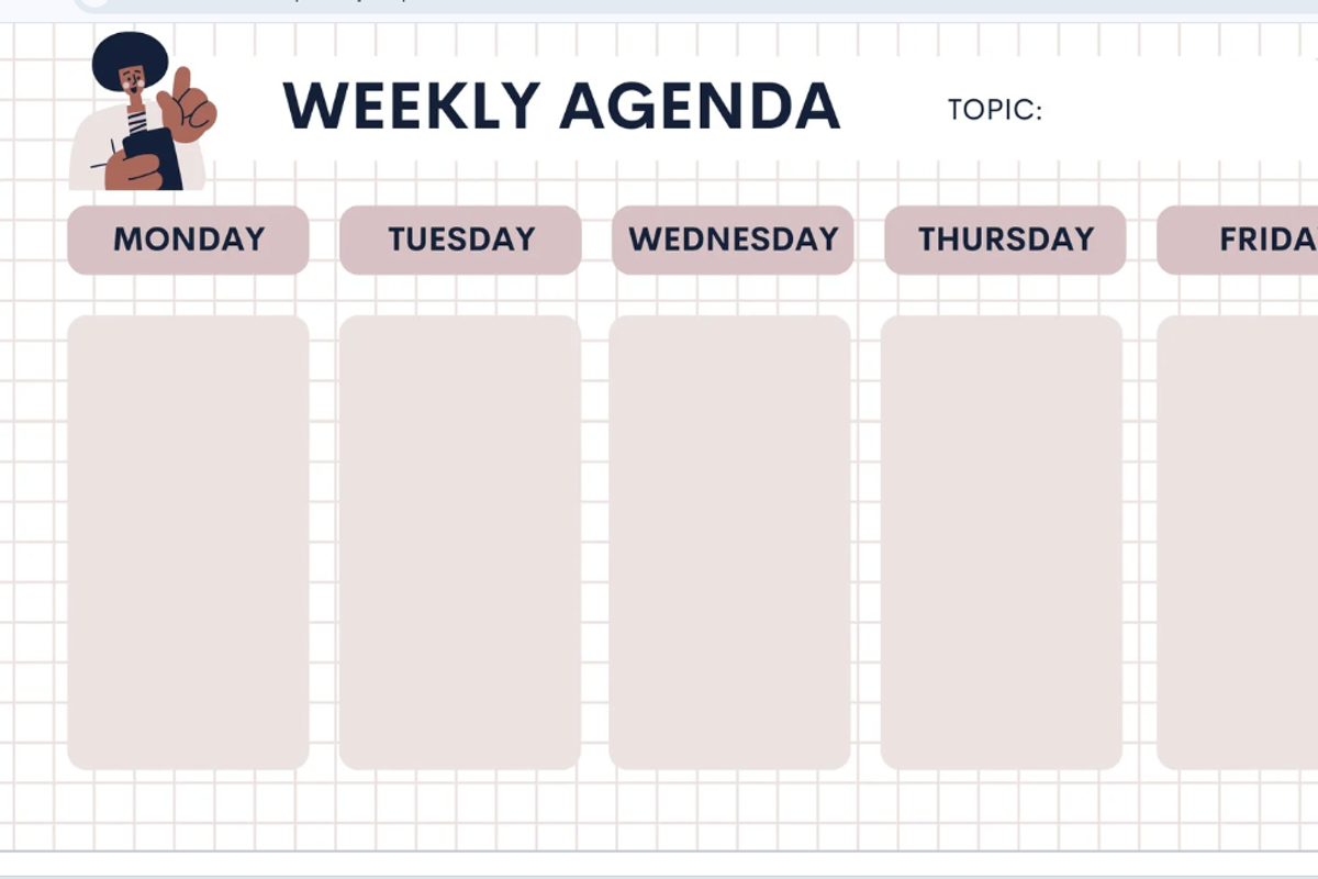 Digital Editable Weekly Planner, a Presentation Template by AYINDE (Photo 2 of 2)