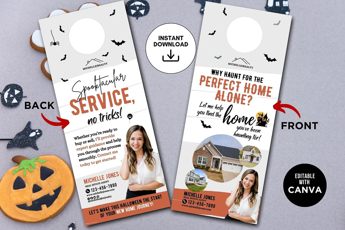 Halloween Real Estate Door Hanger preview 3