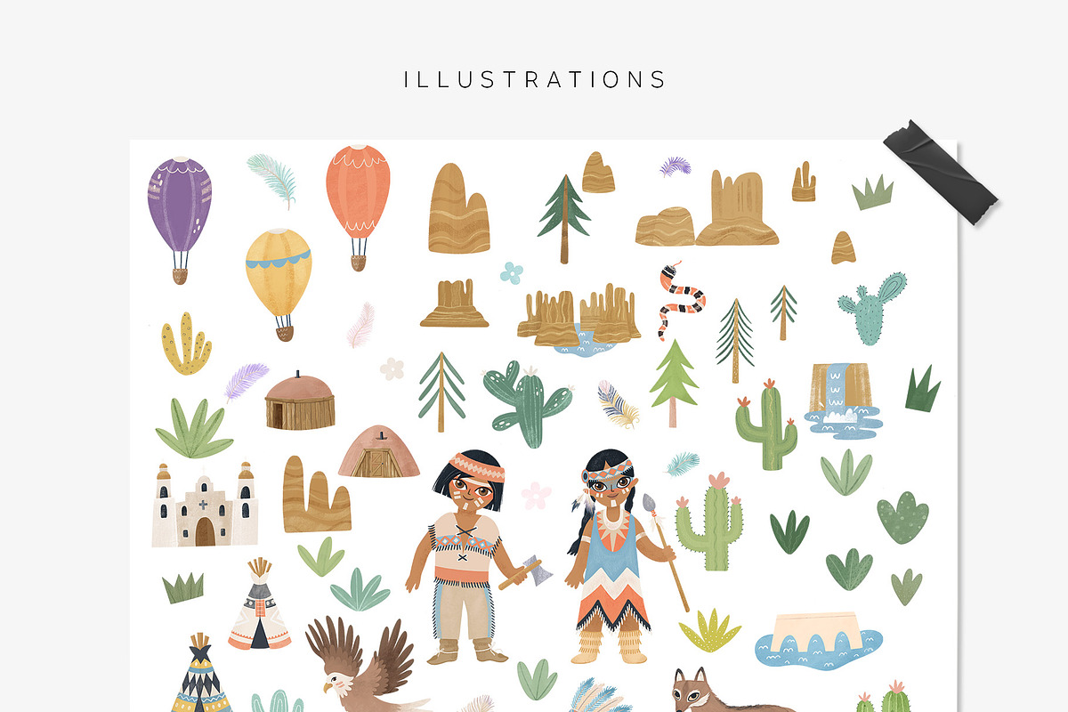 Arizona. Map & Patterns, a Decorative Illustration by annartdreams