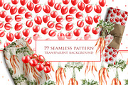 Watercolor Vegetables Pattern, a Pattern Graphic by Knopazyzy (Thumbnail 7 of 7)