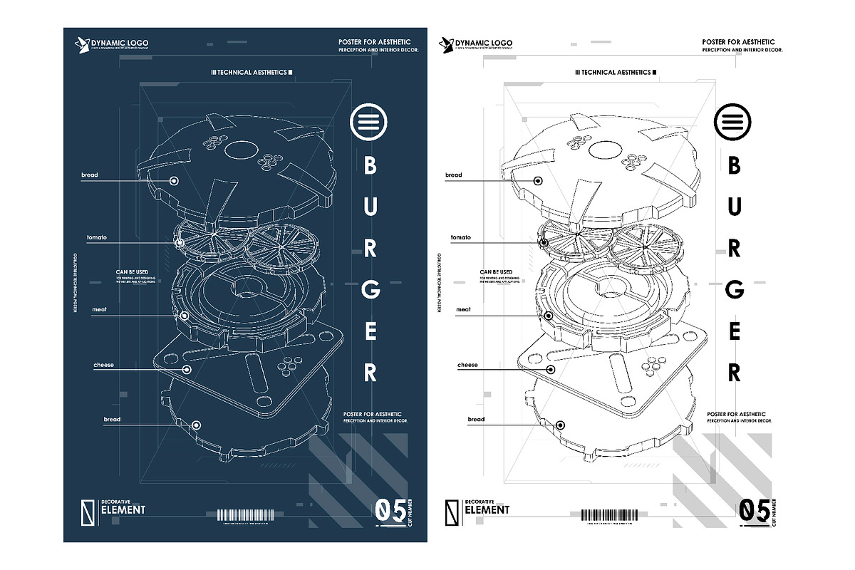 Futuristic Tech Posters, a Food Illustration by Andrew_Derr (Photo 1 of 15)