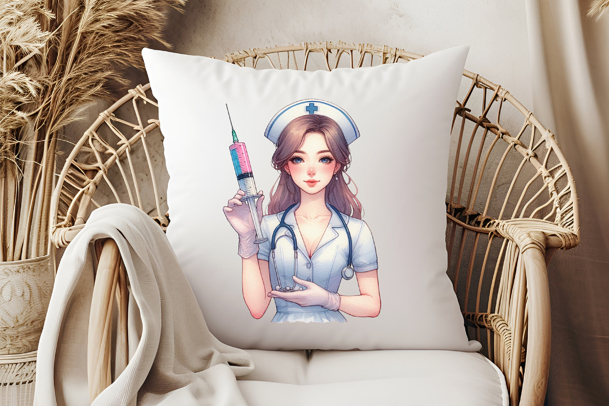Cute Coquette Nurse Clipart, an Illustration by Pixels.Craft (Photo 7 of 7)